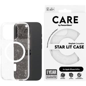 PanzerGlass CARE Apple iPhone 16 Pro MagSafe Star Lit csillámos/fehér nem sárguló tok kép