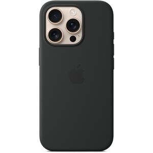 Apple iPhone 16 Pro MagSafe fekete szilikon tok kép