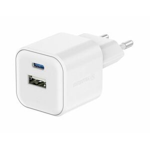 Swissten GaN 1x USB-C 20W PD töltőfej + 1x USB-A 18W QC fehér kép