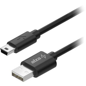 AlzaPower Core USB-A (M) to MiniUSB 1 m - fekete kép