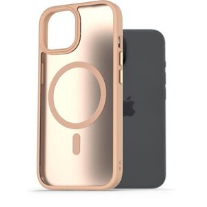 AlzaGuard Matte Case Compatible with Magsafe iPhone 15 homoksárga tok kép