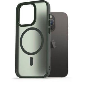 AlzaGuard Matte Case Compatible with Magsafe iPhone 14 Pro sötétzöld tok kép