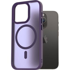 AlzaGuard Matte Case Compatible with Magsafe iPhone 14 Pro sötétlila tok kép