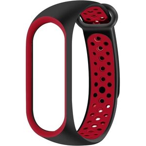 Eternico Sporty Xiaomi Mi band 5 / 6 / 7 - solid black and red kép