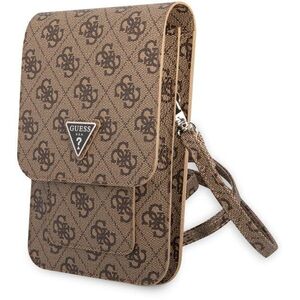 Guess PU 4G Triangle Logo Phone Bag Brown tok kép