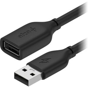 AlzaPower Core USB-A (M) to USB-A (F) 2.0 0.5m, fekete kép