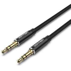 Vention Cotton Braided 3, 5 mm Male to Male Audio Cable 3 m Black Aluminum Alloy Type kép