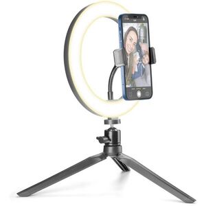 Cellularline Selfie Ring, LED fénnyel, fekete kép