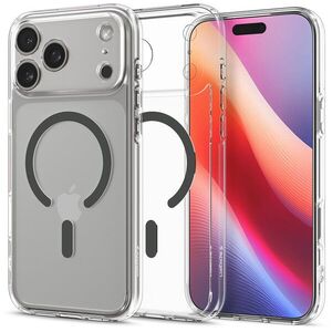 Spigen Ultra Hybrid MagSafe Clear Graphite iPhone 17 Pro Max tok kép