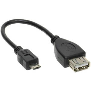 PremiumCord USB A (F) to Micro USB (M) kábel, 20cm kép