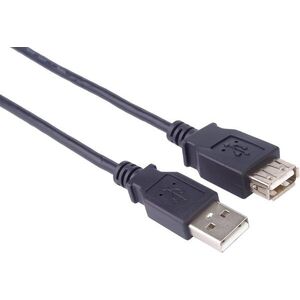 PremiumCord USB 2.0 0, 5m, fekete, hosszabbító kép