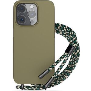 Epico iPhone 14 Pro Max szilikon tok nyakpánttal - zöld kép
