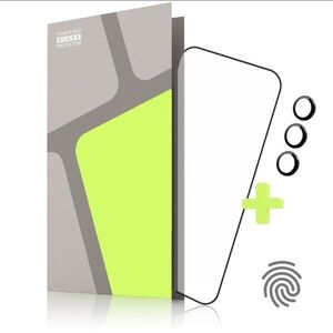 Tempered Glass Protector Samsung Galaxy S23+ 5G, fekete keret, Case Friendly, kamera védő fólia kép
