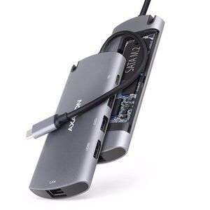 AXAGON HMC-6M2 COMBO 6in1 USB-C 3.2 Gen 1 Multiport Hub kép