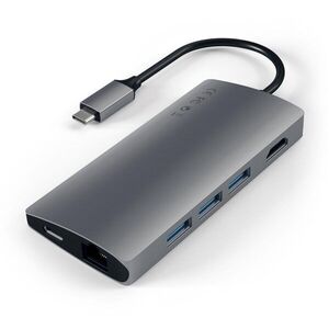 Satechi Aluminium Type-C Multi-Port Adapter (HDMI 4K, 3x USB 3.0, MicroSD, Ethernet V2) - Space Gray kép