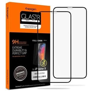 Spigen Glass FC 2 Pack Black iPhone 11 Pro/XS/X üvegfólia kép