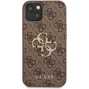 Guess PU 4G Metal Logo Apple iPhone 13 Brown tok kép