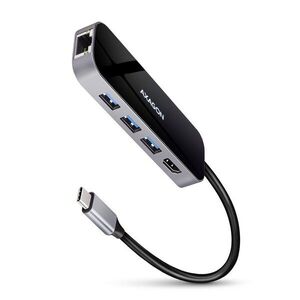 AXAGON HMC-6GL 6-in-1 Hub, USB-C 5Gbps, 3x USB-A, HDMI 4k/30Hz, RJ-45, PD 100W, USB-C cable 20 cm kép