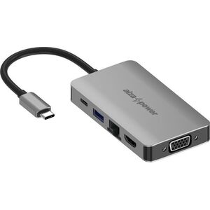 AlzaPower Metal USB-C Dock Station 6in1 - asztroszürke kép