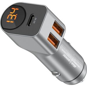 AlzaPower Car Charger P530 USB + USB-C Power Delivery - szürke kép