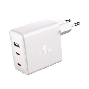 Swissten GaN hálózati adapter 2x USB-C + 1x USB 70W kép