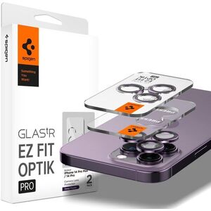 Spigen Glass EZ Fit Optik Pro 2 Pack Deep Purple iPhone 14 Pro/iPhone 14 Pro Max kép