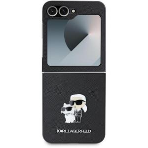 Karl Lagerfeld PU Saffiano Karl and Choupette Samsung Galaxy Z Flip6 Black tok kép