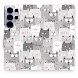 Mobiwear Samsung Galaxy S25 Ultra flip tok - macskák kép