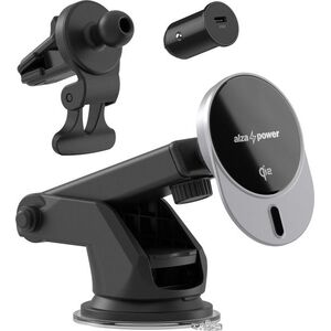 AlzaPower WQC202 Wireless Qi2 Car Charger 15W, fekete kép