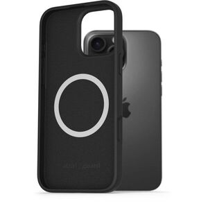 AlzaGuard iPhone 16 Pro Max Silicone Case Compatible with Magsafe fekete tok kép