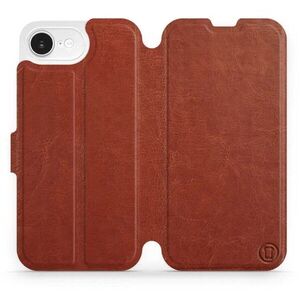 Mobiwear Apple iPhone 16e / 17e barna flip tok kép