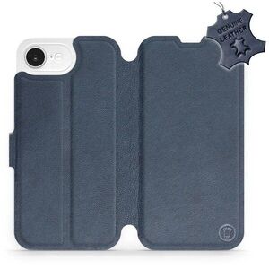 Mobiwear Apple iPhone 16e / 17e kék bőr flip tok kép
