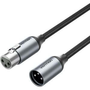 Vention XLR Audio Extension Cable 3M Gray Aluminum Alloy Type kép