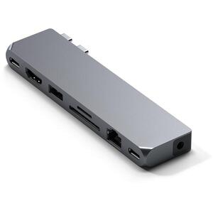 Satechi ProHubMax (USB 4, HDMI 4K 60Hz, USB-A3.0, micro/SD, Ethernet, USB-C, Audio), asztroszürke kép
