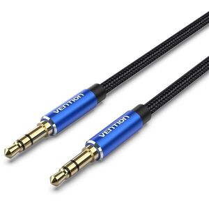 Vention Cotton Braided 3.5mm Male to Male Audio Cable 5m Black Aluminum Alloy Type kép