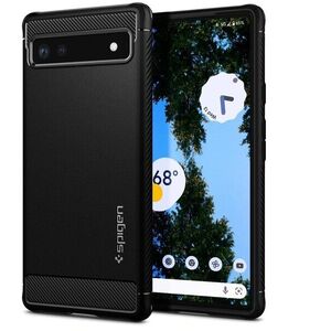 Spigen Rugged Armor Black Google Pixel 6a 5G tok kép