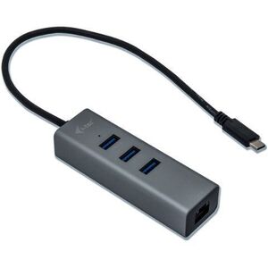 I-TEC USB-C Metal HUB, 3 port + GLAN kép