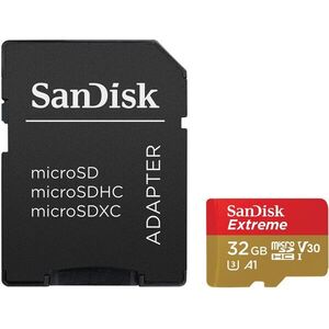 SANDISK MicroSDHC 32GB Extreme + SD adaptér kép