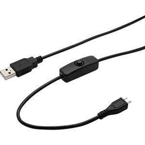 RASPBERRY USB-A / USB-B tápkábel kapcsolóval kép