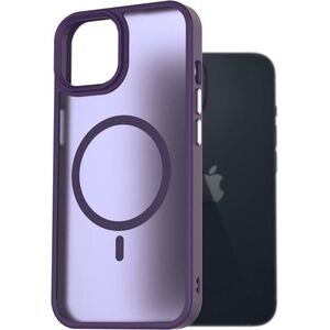 AlzaGuard Matte Case Compatible with Magsafe iPhone 13 sötétlila tok kép