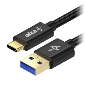AlzaPower AluCore USB-A to USB-C 3.2 Gen 1 5Gbps 0.5m, fekete kép