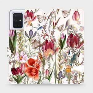 Mobiwear MP01S Samsung Galaxy A71 flipes tok - virágos rét kép