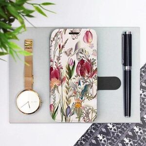 Mobiwear Samsung Galaxy M21 flip tok - MP01S, virágos rét kép