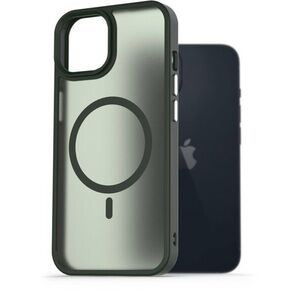 AlzaGuard Matte Case Compatible with Magsafe iPhone 13 sötétzöld tok kép