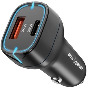 AlzaPower Car Charger P200 USB-A + USB-C Power Delivery 35W - fekete kép