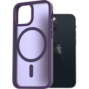 AlzaGuard Matte Case Compatible with Magsafe iPhone 13 mini sötétlila tok kép