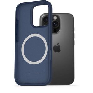 AlzaGuard iPhone 16 Pro Silicone Case Compatible with Magsafe kék tok kép