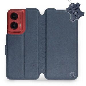 Mobiwear Motorola Moto G35 kék bőr flip tok kép