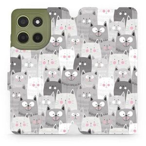 Mobiwear Motorola Moto G15 flip tok - macskák kép