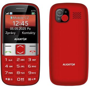 Aligator A775 Senior, piros + asztali töltő kép